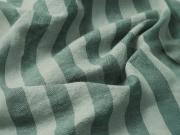 Pine Green Pembroke Stripe Linen Blend Fabric Detail