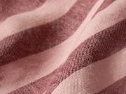 Rhubarb/Rose Pembroke Stripe Linen Blend Fabric Detail