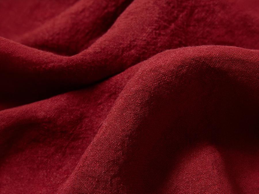 Rhubarb 100% Linen Fabric Detail