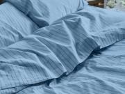 Pale Blue Favourite Shirt Cotton Flat Sheet Styled Bedroom Setting