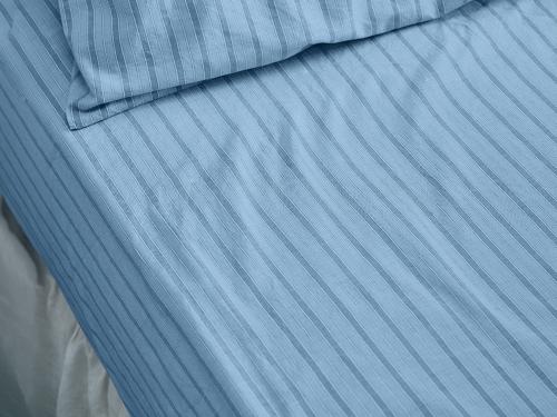 Pale Blue Favourite Shirt Cotton Fitted Sheet Styled Bedroom Setting