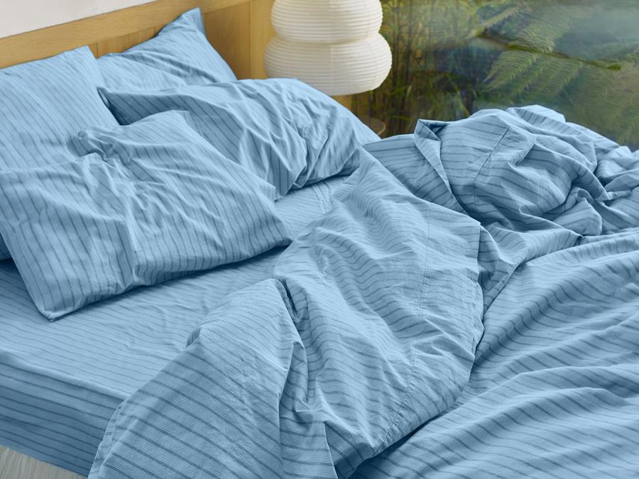 Pale Blue Favourite Shirt Cotton Duvet Cover Styled Bedroom Setting
