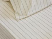 Mellow Green Slumber Stripe Cotton Fitted Sheet Styled Bedroom Setting