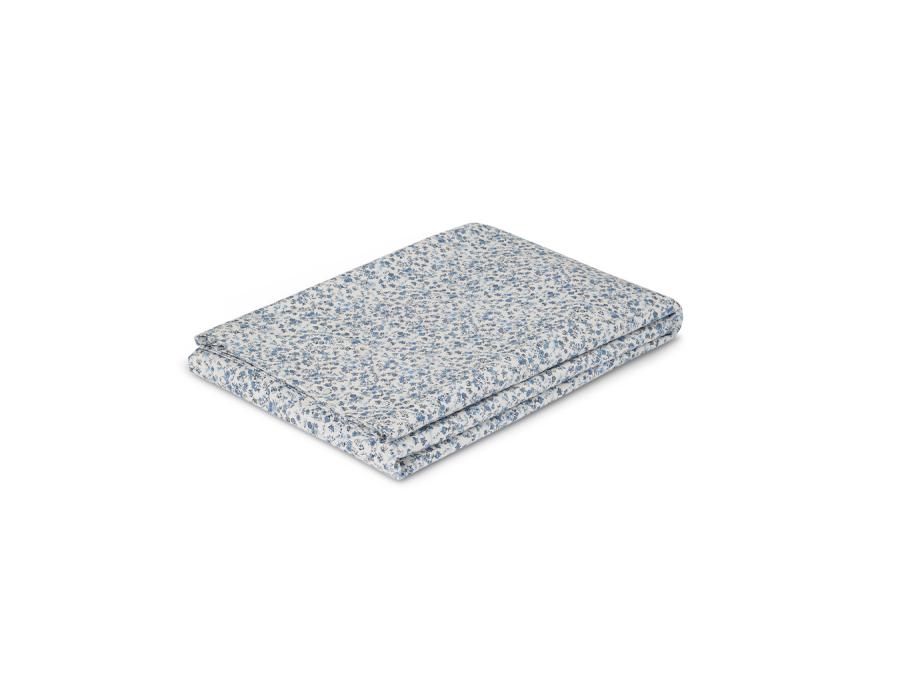 Mini Meadow Blue Cotton Flat Sheet Product View