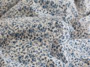 Mini Meadow Blue Cotton Flat Sheet Detail