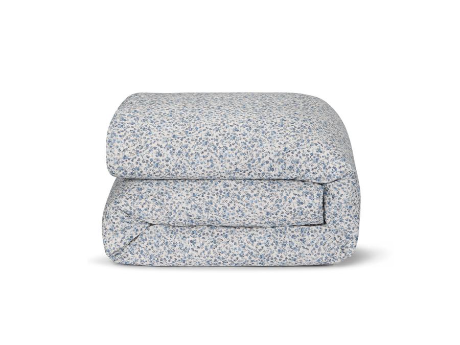 Mini Meadow Blue Cotton Duvet Cover Styled Bedroom Setting