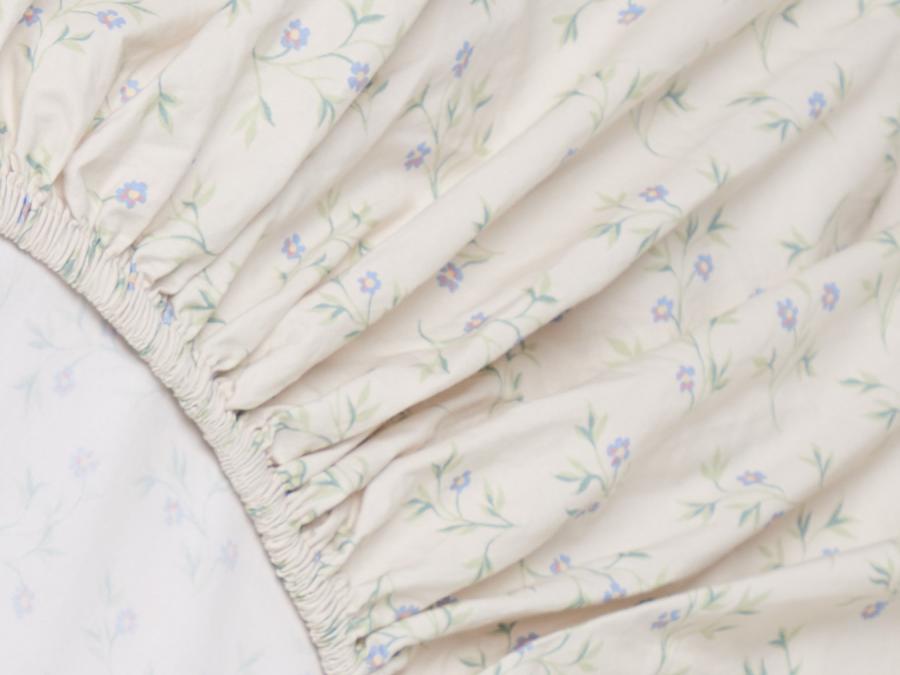 Spring Sprig Floral Cotton Fitted Sheet Product View