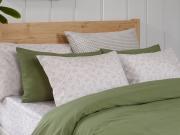 Spring Sprig Floral Cotton Pillowcases Styled Bedroom Setting