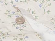 Spring Sprig Floral Cotton Duvet Button Detail