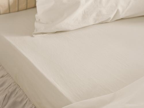 Mindful Cream Cotton Fitted Sheet Styled Bedroom Setting