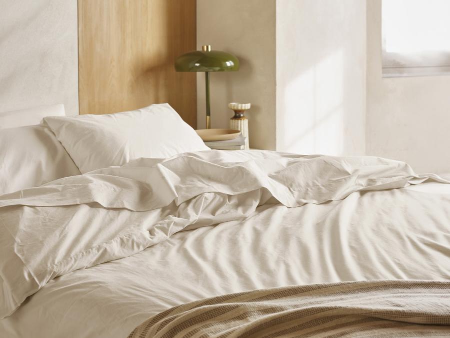 Mindful Cream Cotton Duvet Cover Styled Bedroom Setting