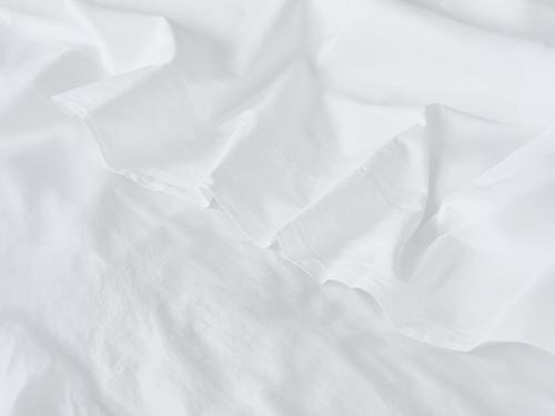 Flat Sheet White Cotton Fabric Detail