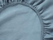 Dusk Blue 100% Linen Fitted Sheet Product View
