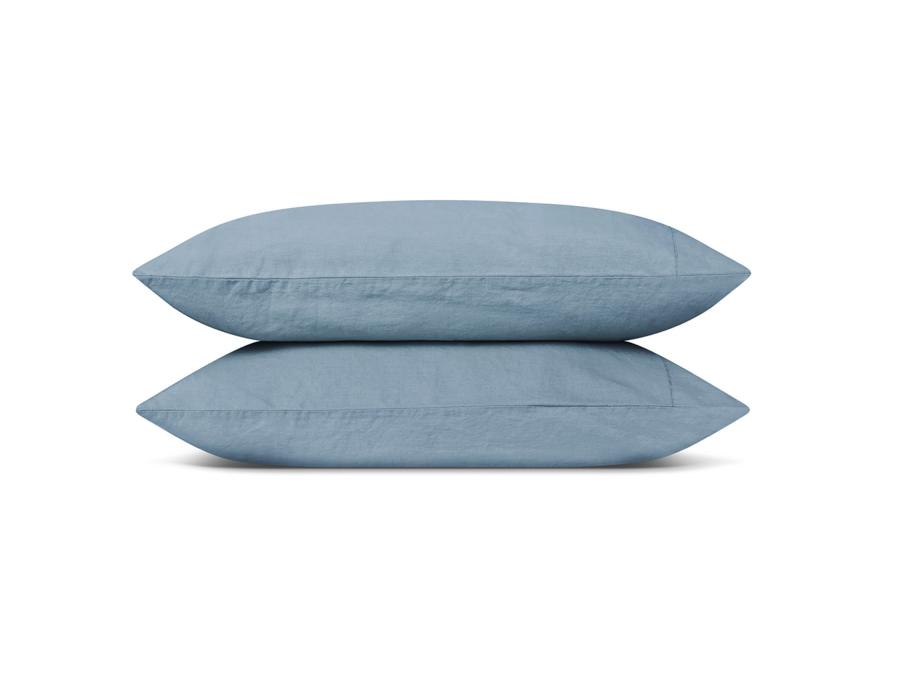 Dusk Blue 100% Linen Pillowcases Product View