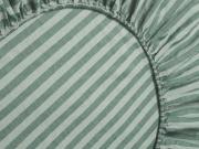Pine Green Pembroke Stripe Linen Blend Fitted Sheet Product View