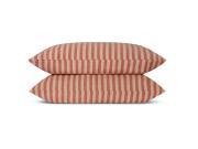 Sandstone Red Pembroke Stripe Linen Blend Pillowcases Product View