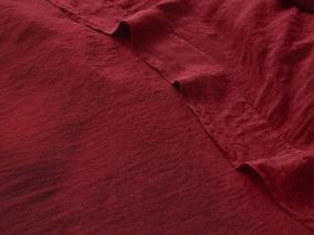Rhubarb 100% Linen Flat Sheet Detail