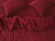 Rhubarb 100% Linen Overhead View