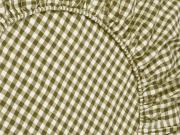 Botanical Green Gingham Linen Blend Fitted Sheet Product View