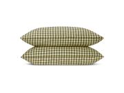 Botanical Green Gingham Linen Blend Pillowcases Product View