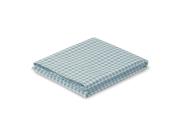 Warm Blue Gingham Linen Blend Flat Sheet Product View