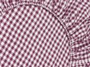 Berry Gingham Linen Blend Fitted Sheet Product View