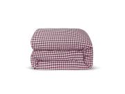 Berry Gingham Linen Blend Duvet Cover Product View
