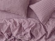 Berry Gingham Linen Blend Overhead View