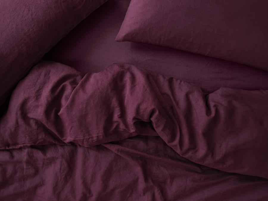 Berry Linen Blend Overhead View
