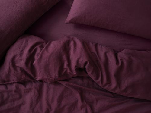 Berry Linen Blend Overhead View