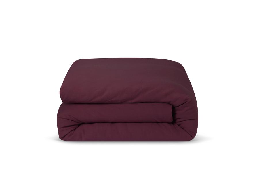 Berry Linen Blend Duvet Cover Product View