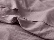 Elderberry Linen Blend Flat Sheet Detail