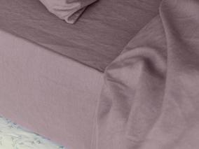 Elderberry Linen Blend Fitted Sheet Styled Bedroom Setting