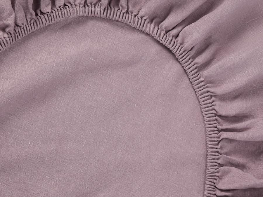 Elderberry Linen Blend Fitted Sheet Product View