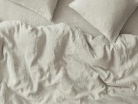 Oatmeal Linen Blend Overhead View
