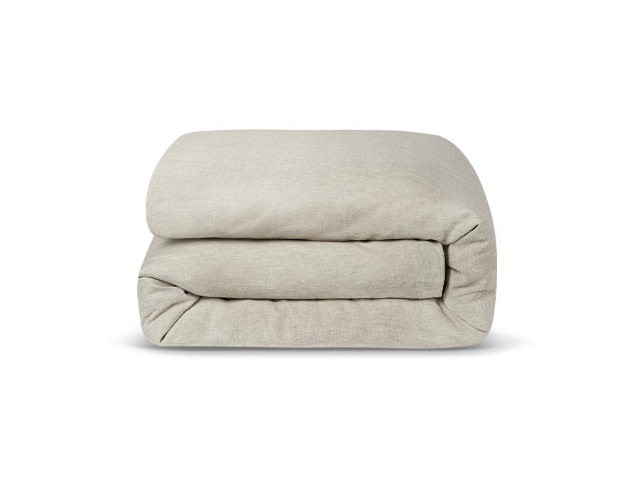 Oatmeal Linen Blend Duvet Cover Product View