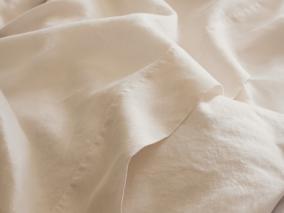 Pearl Linen Blend Flat Sheet Detail