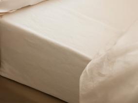 Pearl Linen Blend Fitted Sheet Styled Bedroom Setting