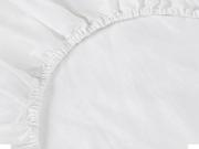 White Linen Blend Fitted Sheet Product View