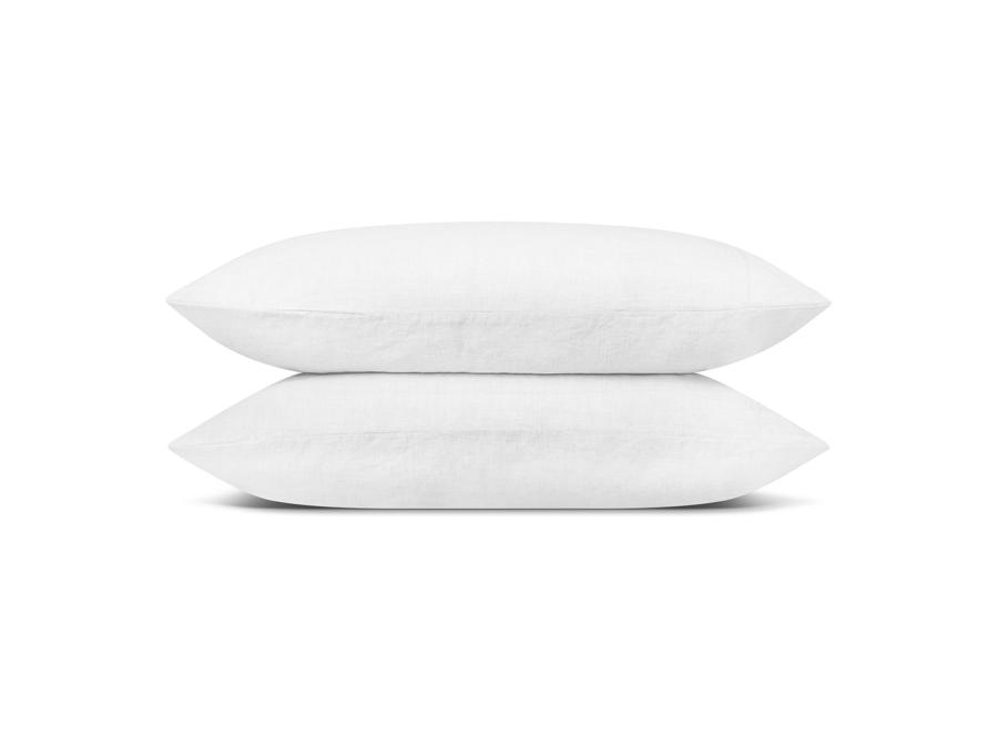 White Linen Blend Pillowcases Product View