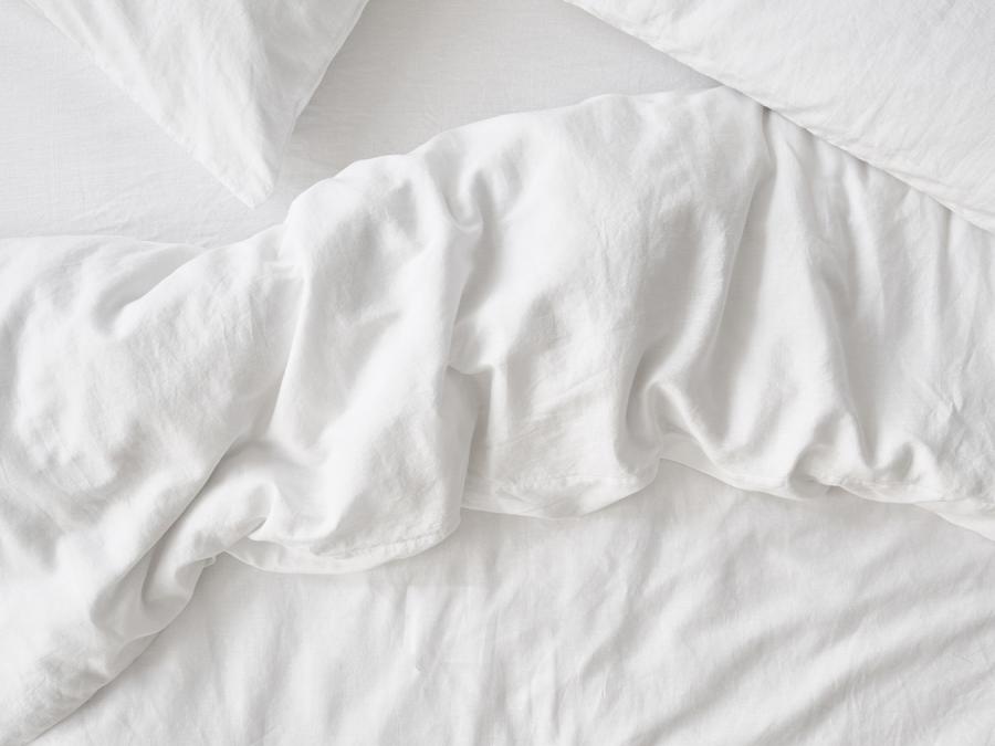White Linen Blend Overhead View