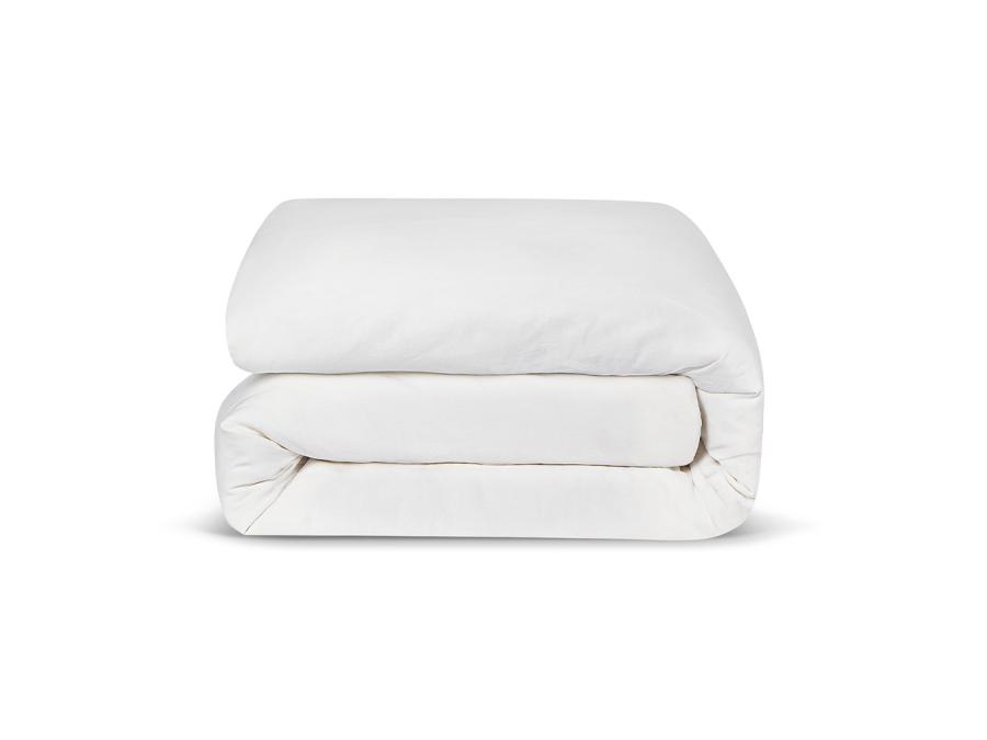 White Linen Blend Duvet Cover Product View