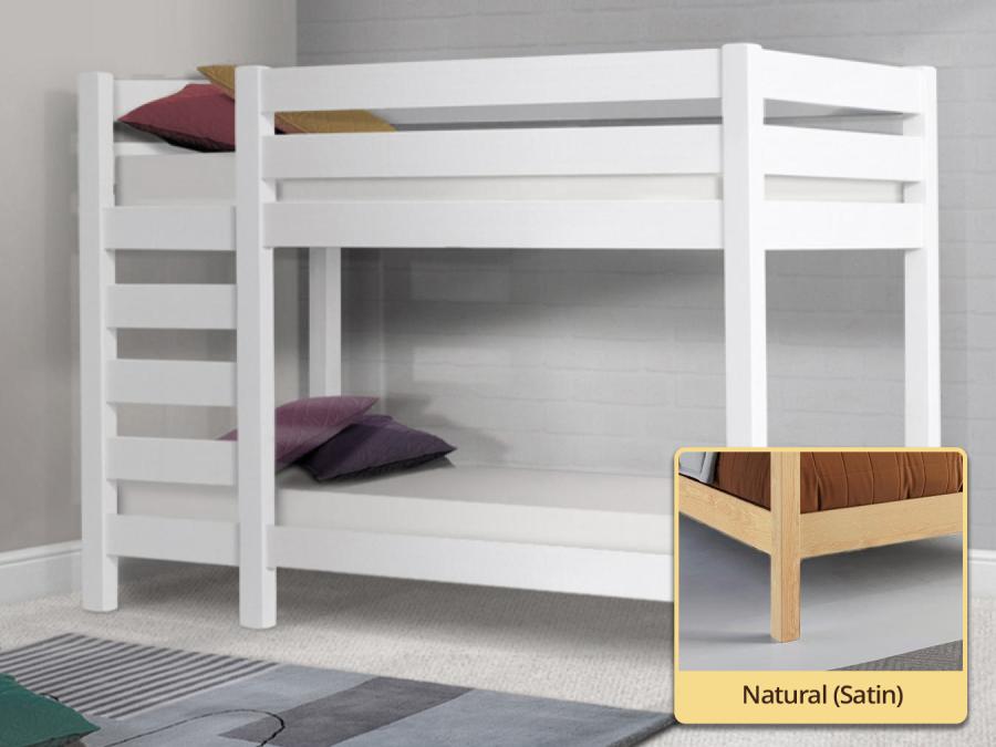 natural reinforced wood bunk bed by get laid beds