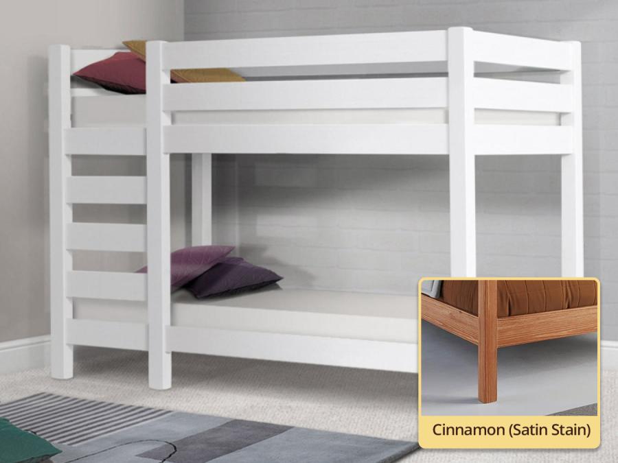 wooden bunk bed in cinnamon colour by get laid beds