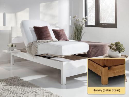 chelsea adjustable bed in honey