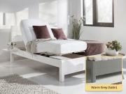 chelsea adjustable bed in warm grey