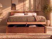 Solid Sapele Chelsea Ottoman Storage Bed Front View
