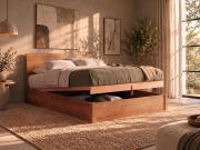 Solid Cherry Chelsea Ottoman Storage Bed