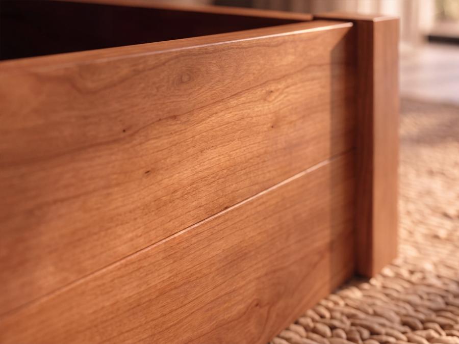 Solid Cherry Chelsea Ottoman Storage Bed Leg