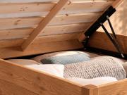Solid Oak Chelsea Ottoman Storage Bed Inside Detail